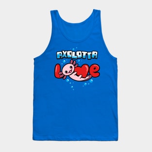 Funny Cute Kawaii Axolotl Valentine Lovers Cute Axolotl Meme Tank Top